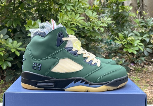 Air Jordan 5  quot Navy Green      FZ5758-003    40-48.5